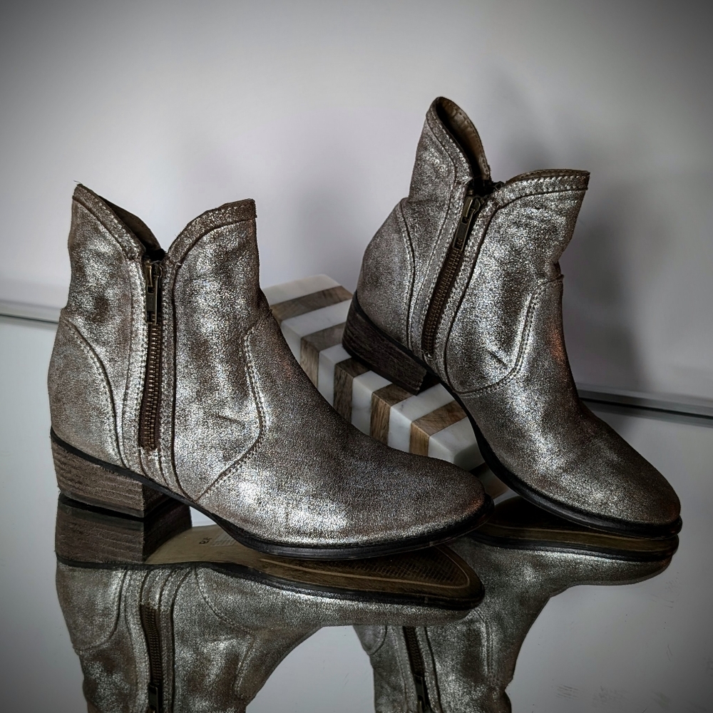 Seychelles Silver Ankle Boots